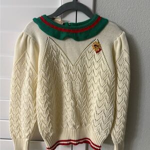 Brand new kids Gucci Cream andCrew Neck Sweater size 4
